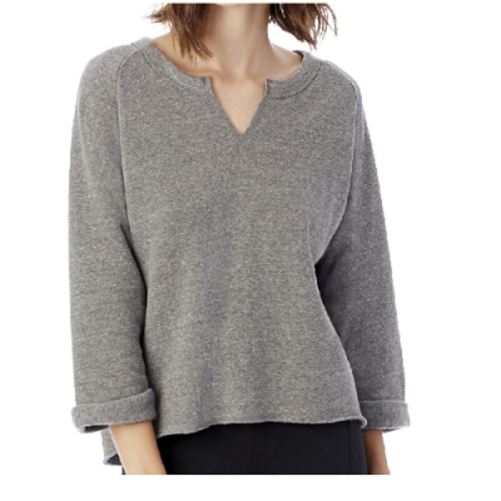 Womens Sweat shirt with a key hole neck